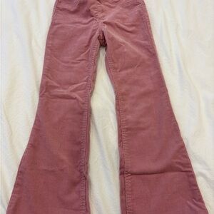 Kids Pink Corduroy Flared Jeans